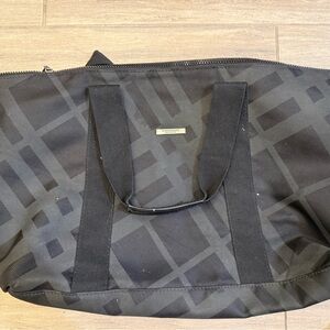 Burberry Black Checkered Travel Bag